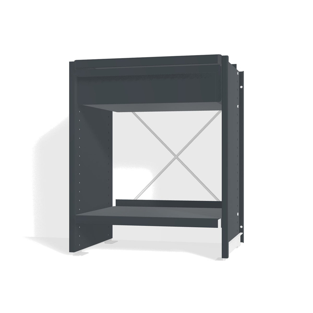 Lehni Aluminium Shelf System Bedside Table in Anthracite
