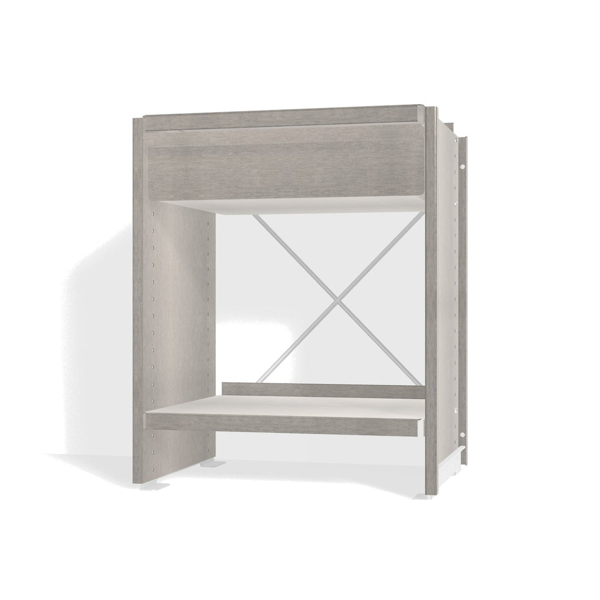 Lehni Aluminium Shelf System Bedside Table in Brushed Aluminum