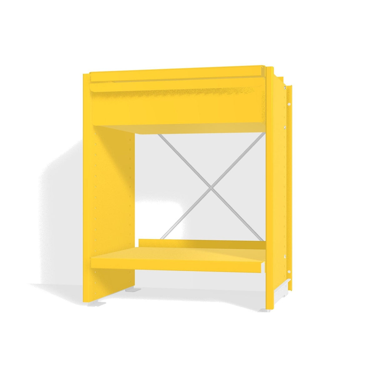 Lehni Aluminium Shelf System Bedside Table in Zinc Yellow
