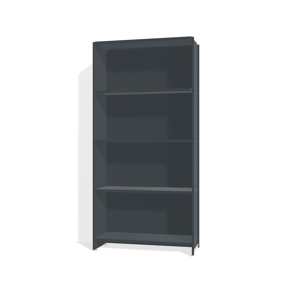 Lehni Aluminium Shelf System Bookshelf, with back panel - Anthracite - Lehni