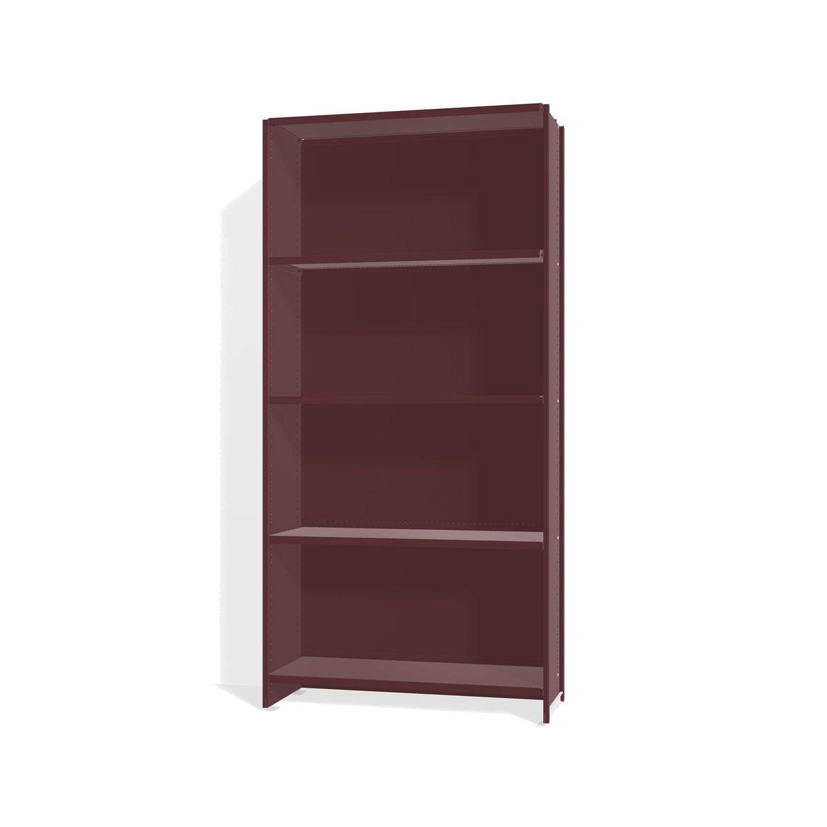 Lehni Aluminium Shelf System Bookshelf, with back panel - Black Red - Lehni