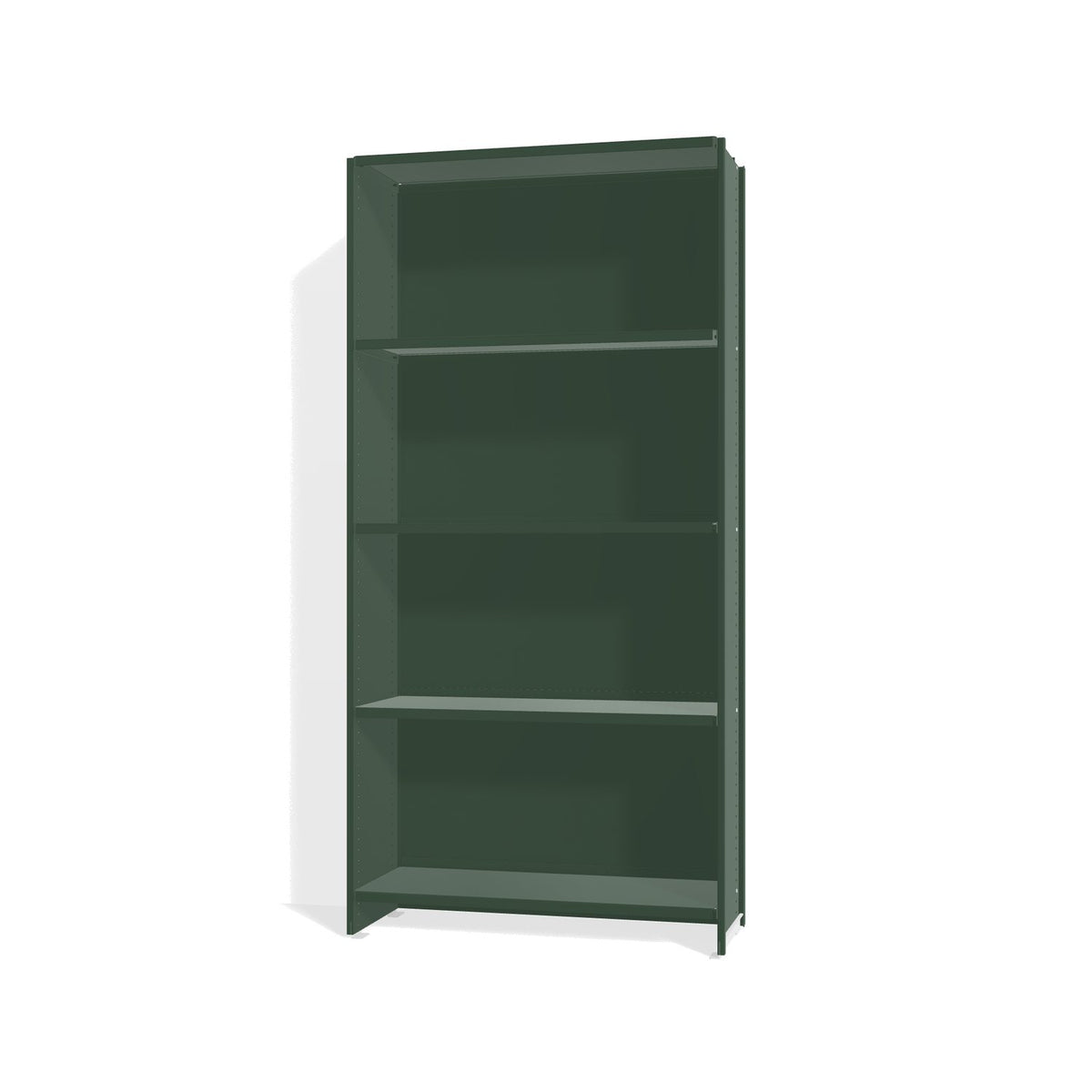 Lehni Aluminium Shelf System Bookshelf, with back panel - Fir Green - Lehni