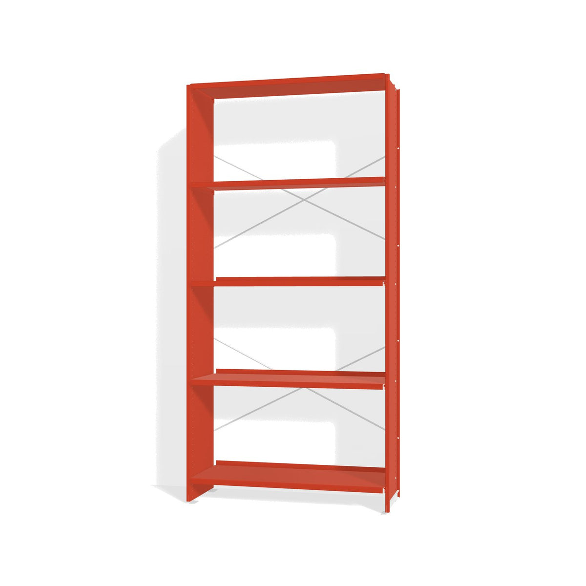 Lehni Aluminium Shelf System Bookshelf, open - Vermilion - Lehni