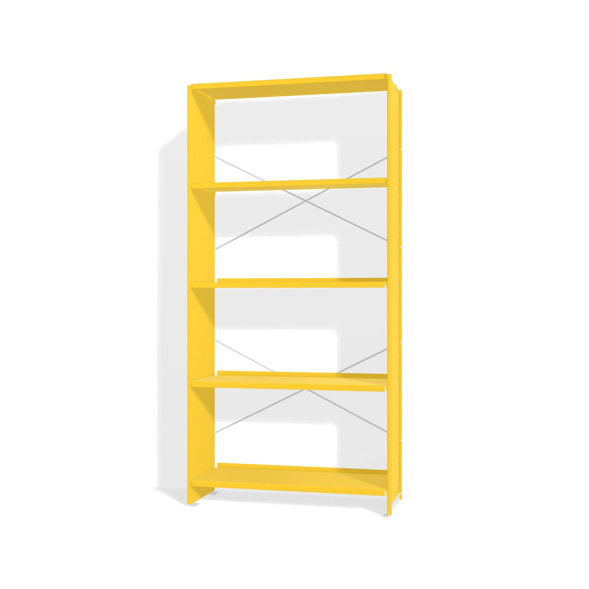 Lehni Aluminium Shelf System Bookshelf, open - Zinc Yellow - Lehni