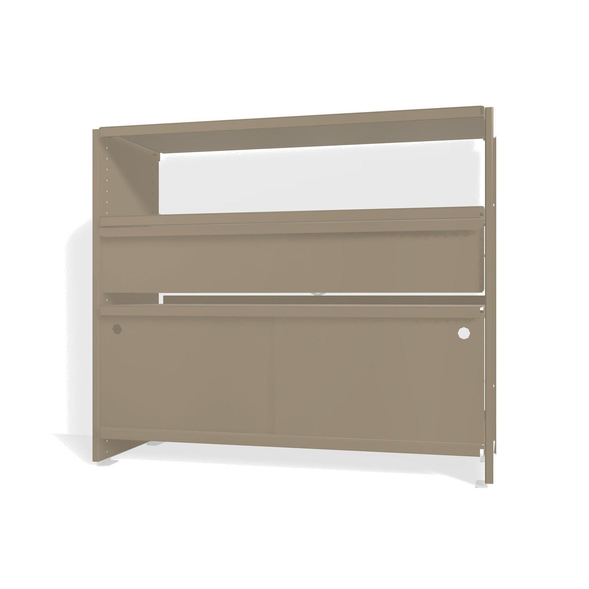 Lehni Aluminium Shelf System Console in Pearl Beige