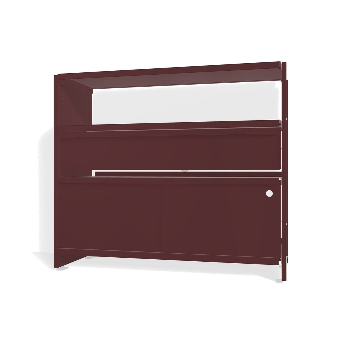 Lehni Aluminium Shelf System Console in Black Red