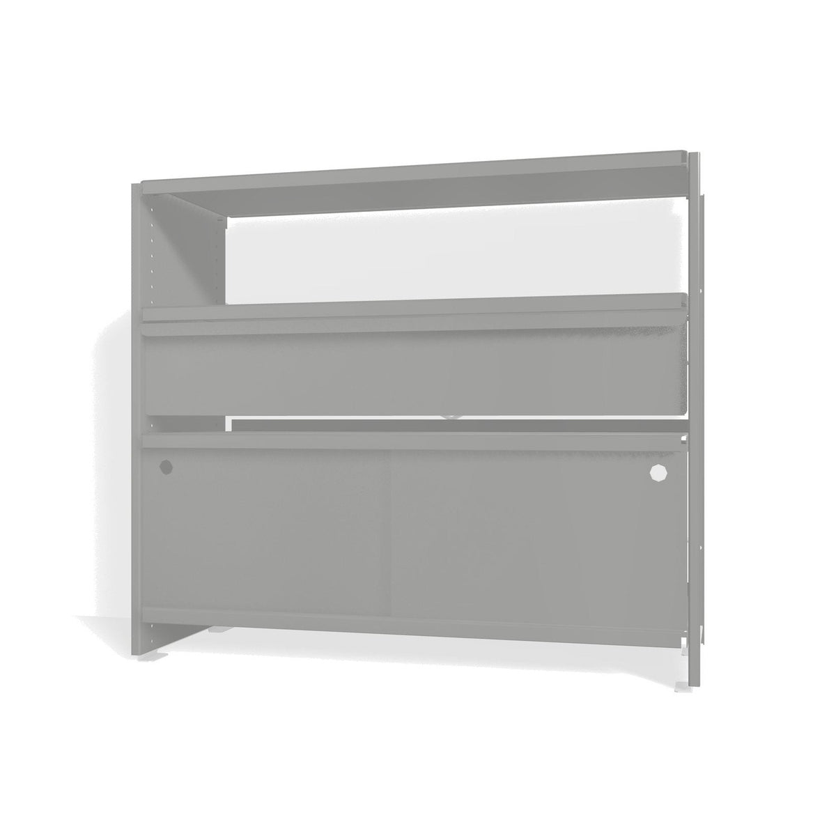 Lehni Aluminium Shelf System Console in White Aluminum