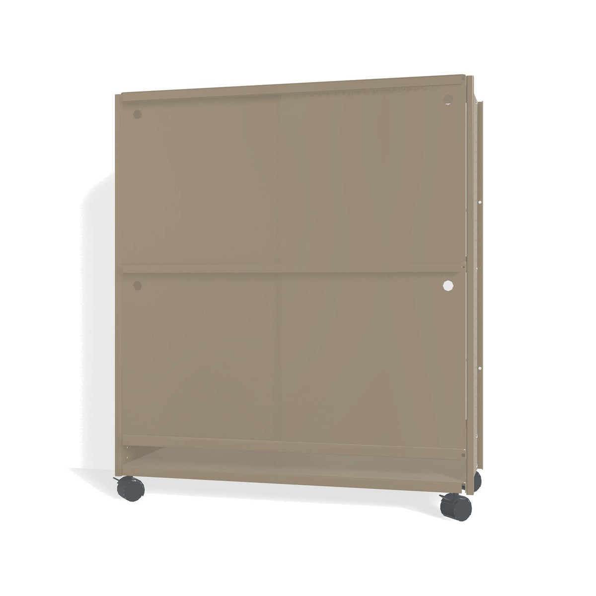 Lehni Aluminium Shelf System Highboard, with sliding doors, on casters - Pearl Beige - Lehni