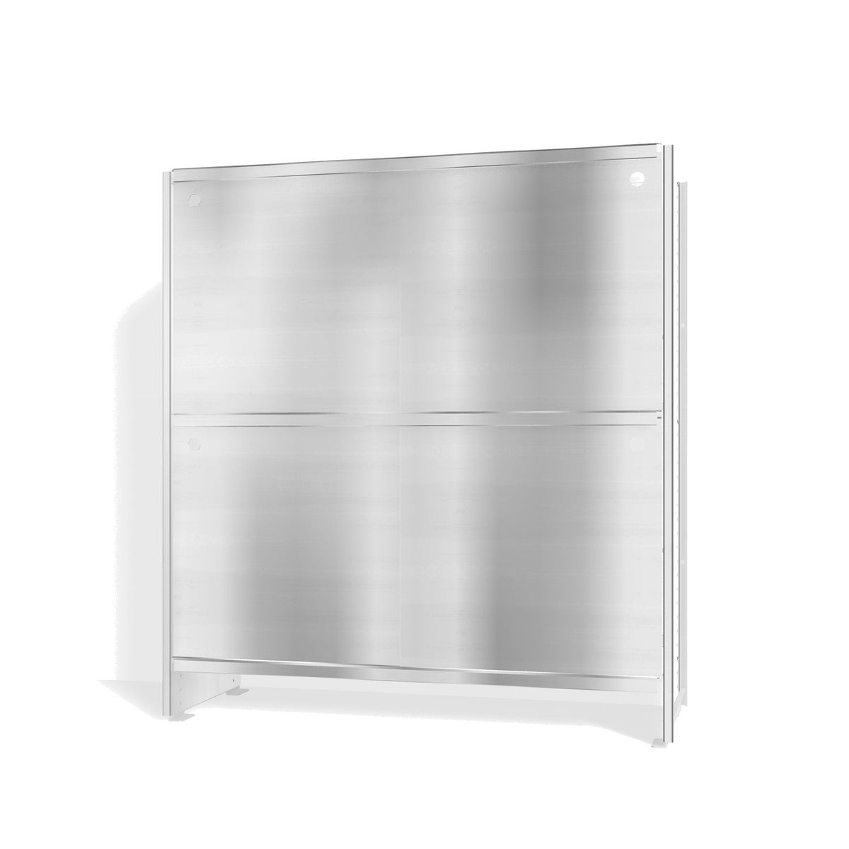 Lehni Aluminium Shelf System Highboard, with sliding doors - Blank Aluminum - Lehni
