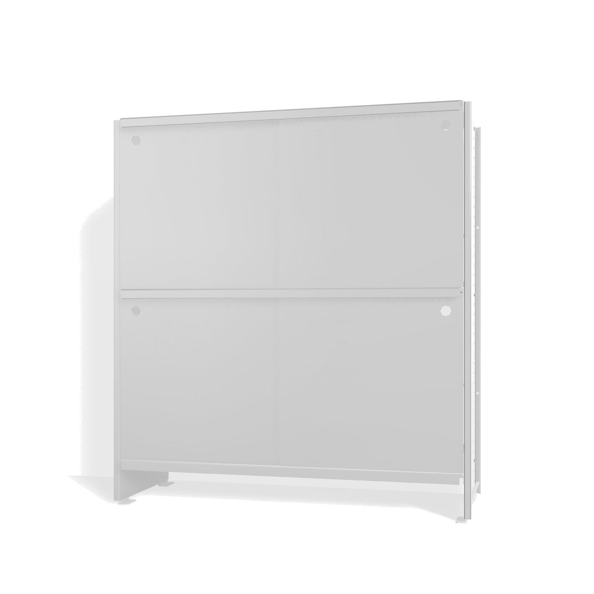 Lehni Aluminium Shelf System Highboard, with sliding doors - Colorless Anodized - Lehni