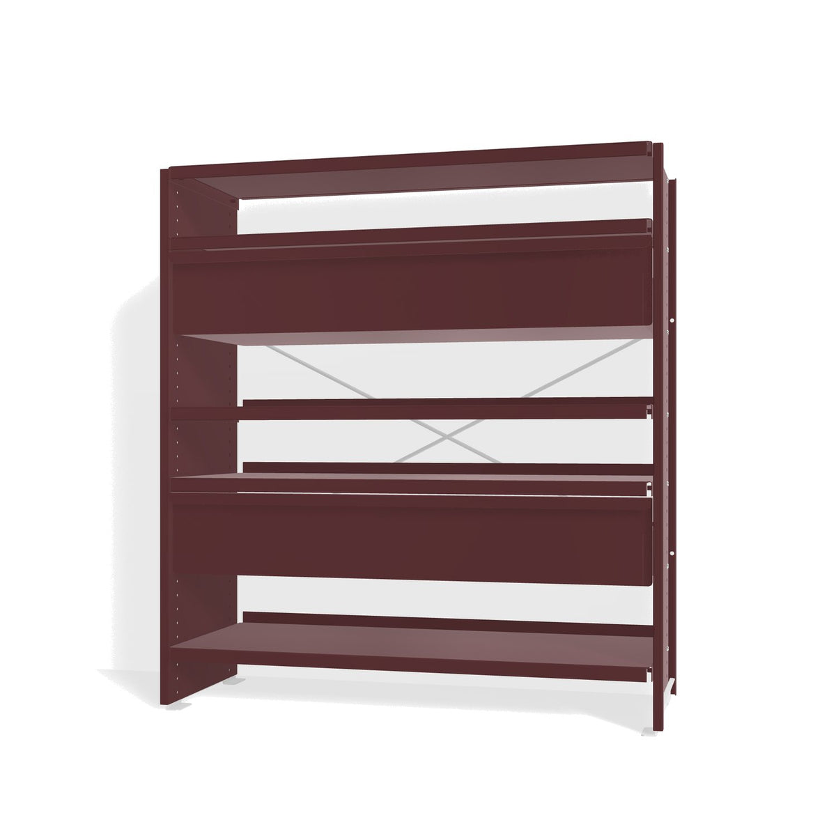 Lehni Aluminium Shelf System Highboard, with two drawers - Black Red - Lehni