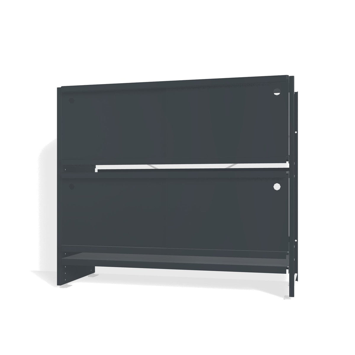 Lehni Aluminium Shelf System Lowboard, with sliding doors - Anthracite - Lehni