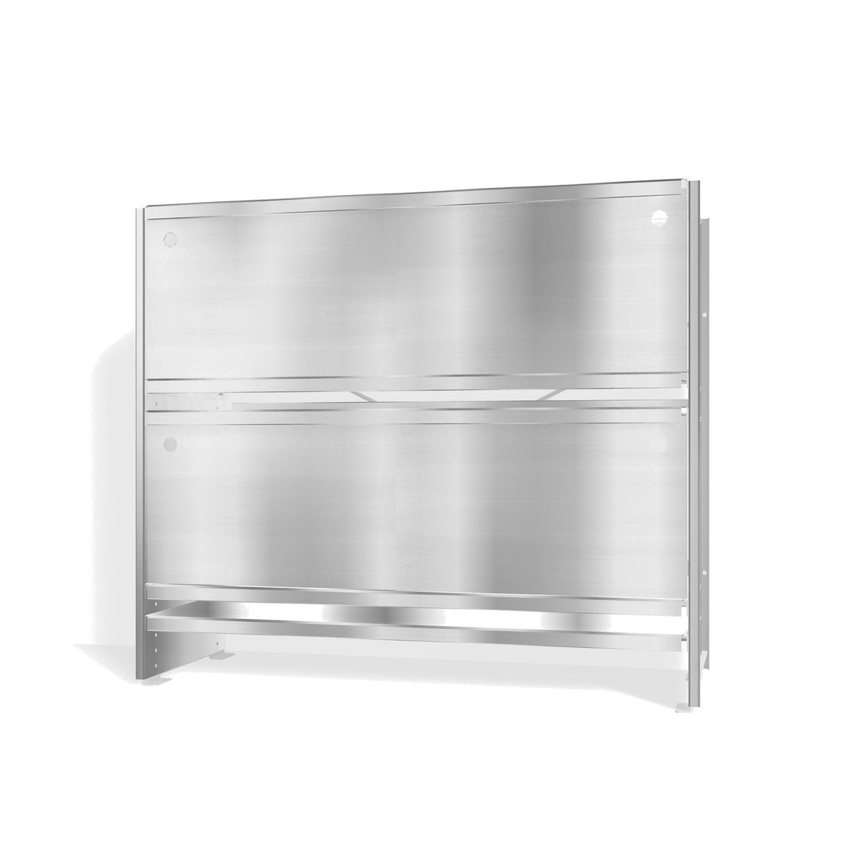 Lehni Aluminium Shelf System Lowboard, with sliding doors - Blank Aluminum - Lehni