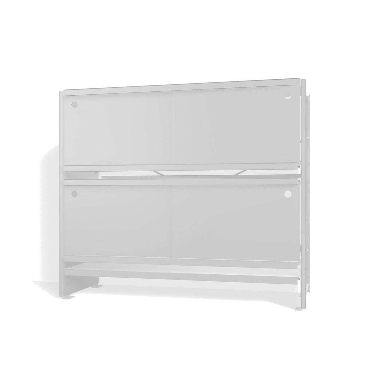 Lehni Aluminium Shelf System Lowboard, with sliding doors - Colorless Anodized - Lehni