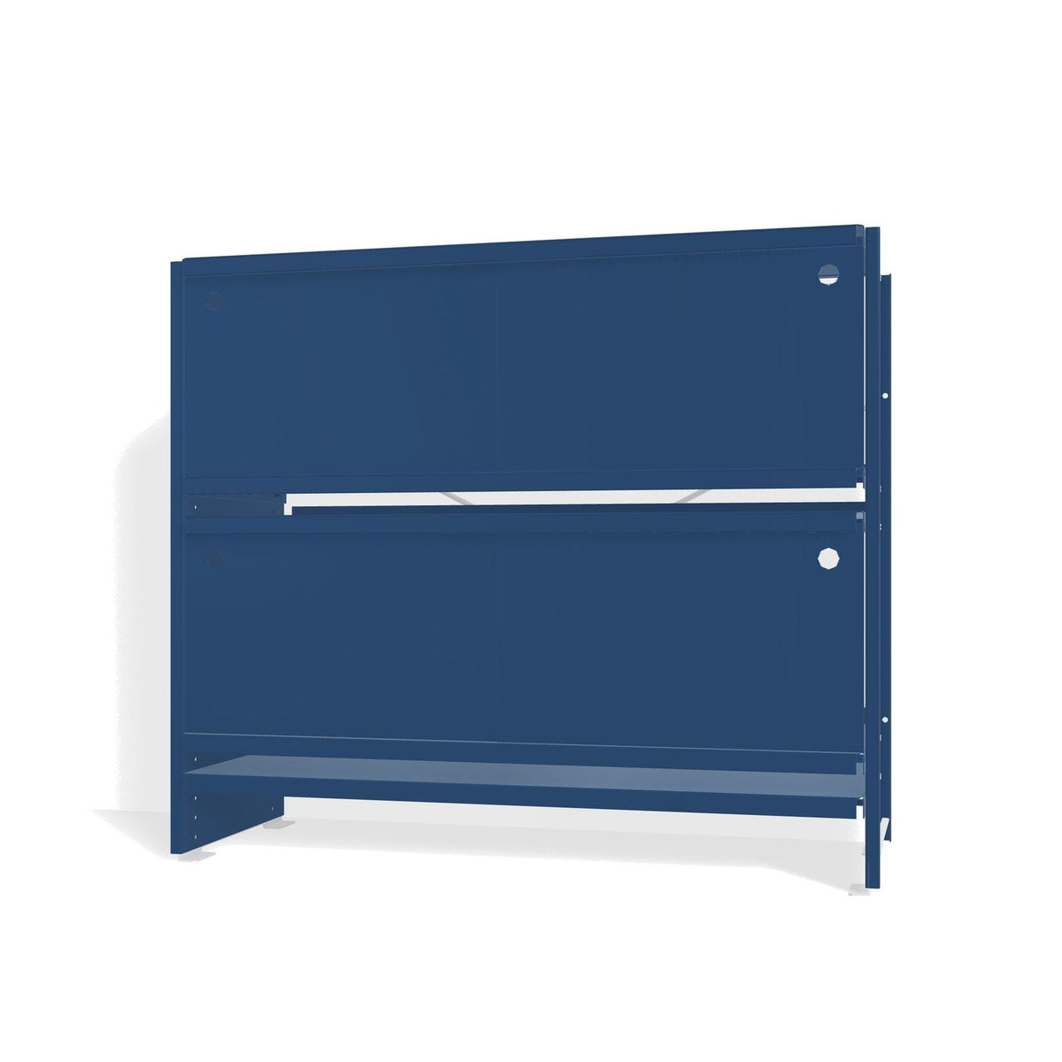 Lehni Aluminium Shelf System Lowboard, with sliding doors - Lehni Blue - Lehni