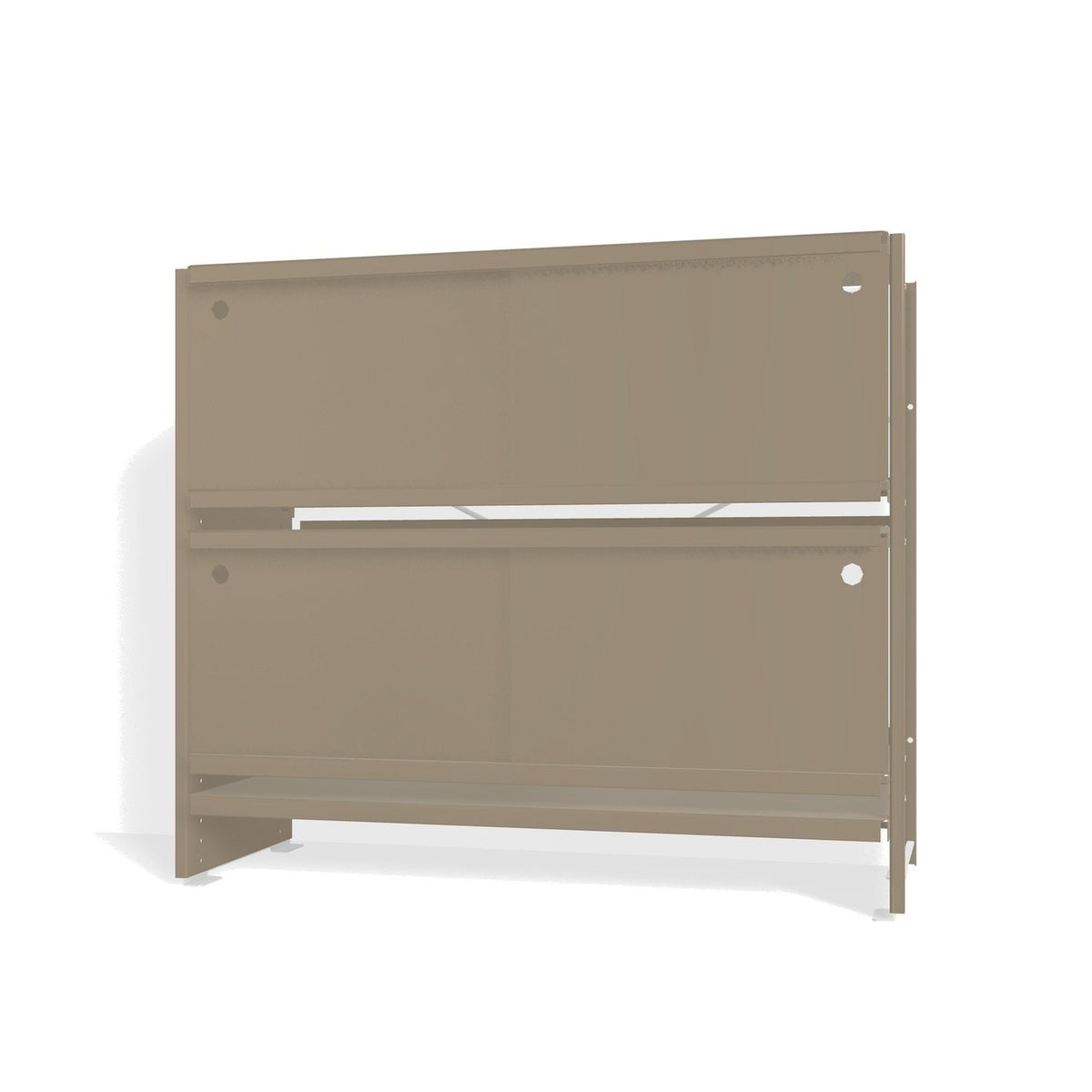 Lehni Aluminium Shelf System Lowboard, with sliding doors - Pearl Beige - Lehni