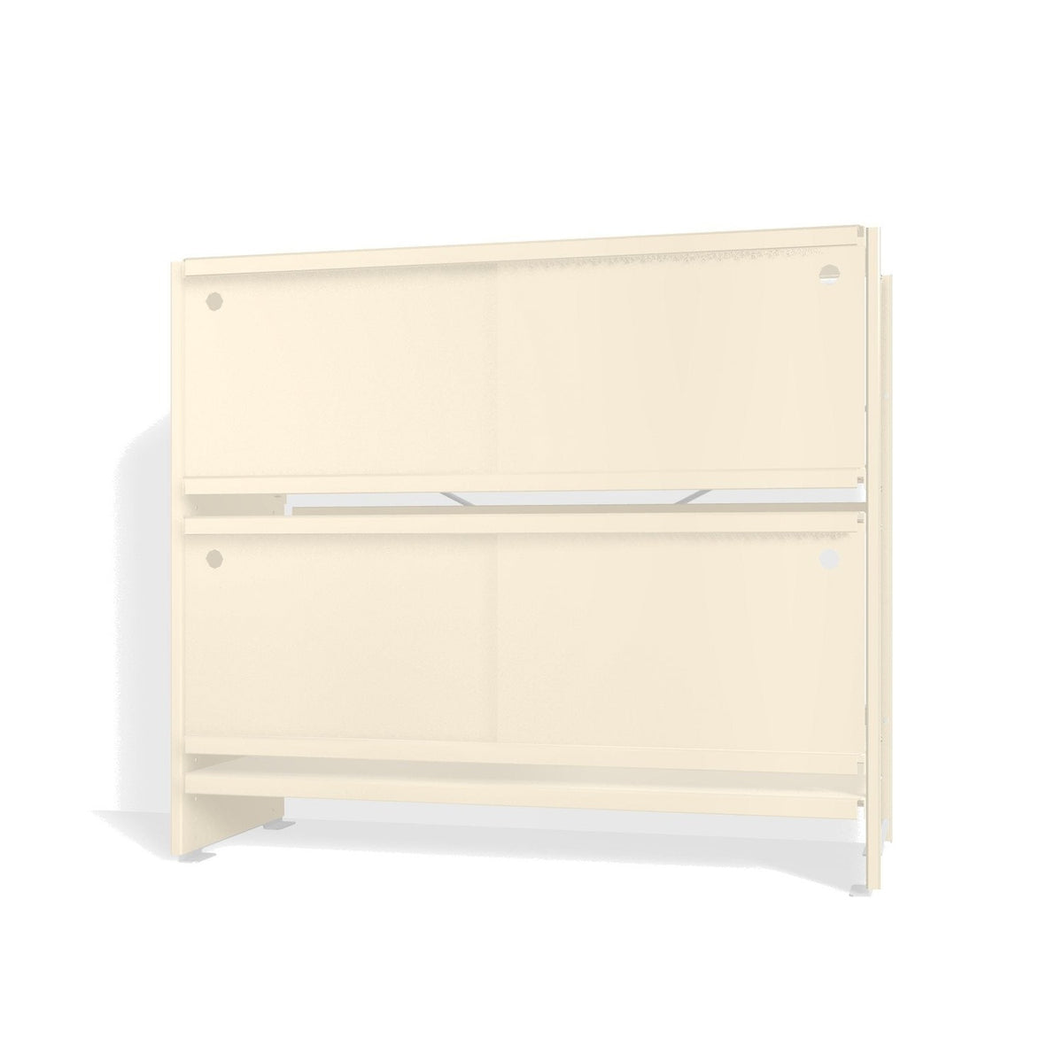 Lehni Aluminium Shelf System Lowboard, with sliding doors - Pearl White - Lehni
