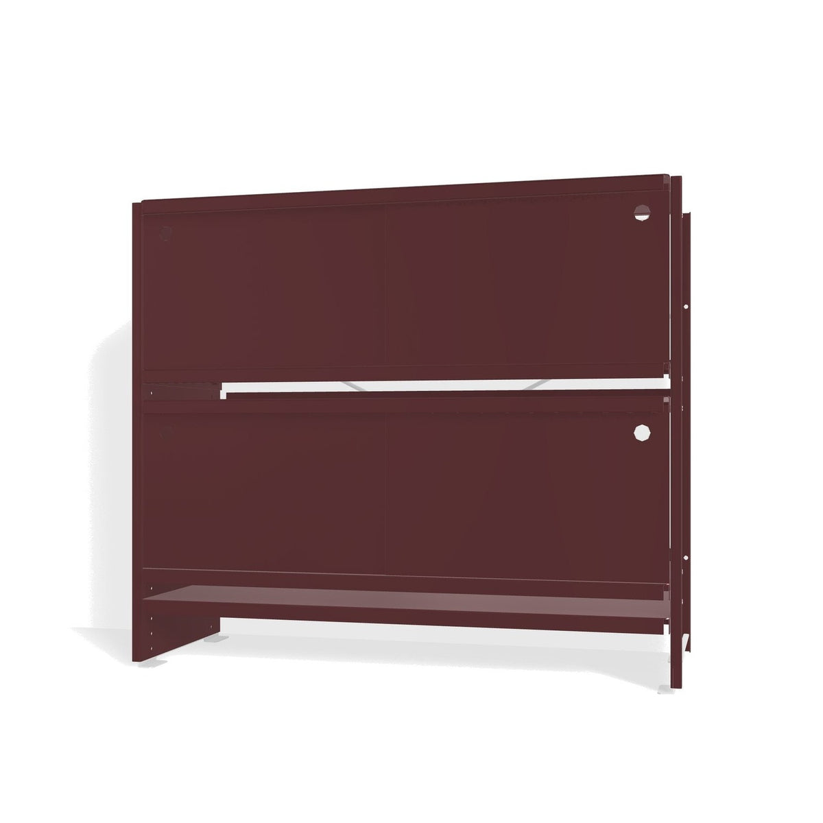 Lehni Aluminium Shelf System Lowboard, with sliding doors - Black Red - Lehni