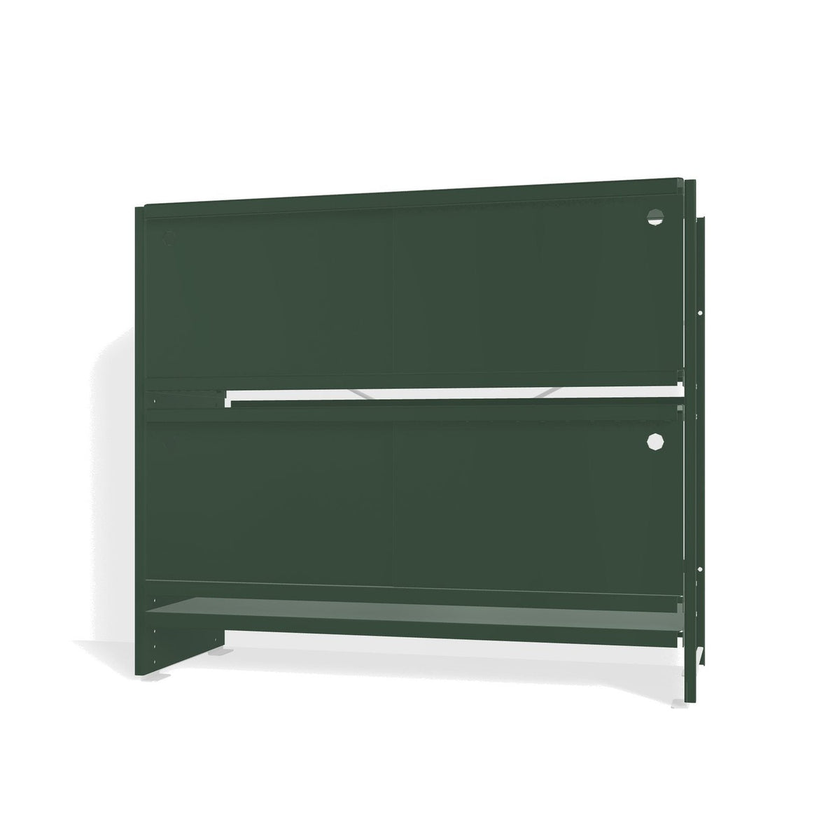 Lehni Aluminium Shelf System Lowboard, with sliding doors - Fir Green - Lehni