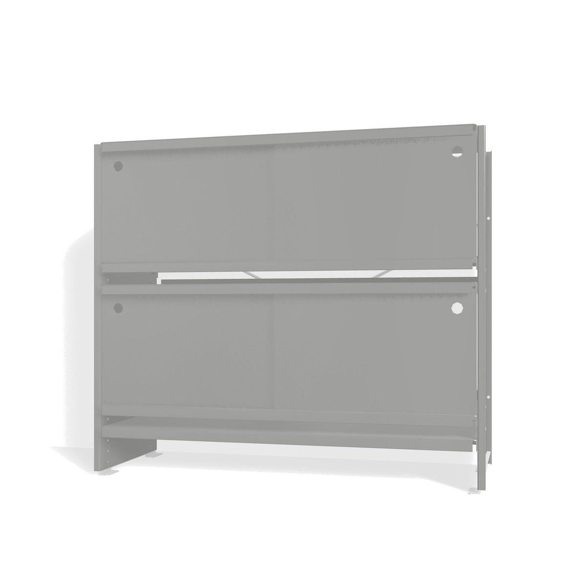 Lehni Aluminium Shelf System Lowboard, with sliding doors - White Aluminum - Lehni