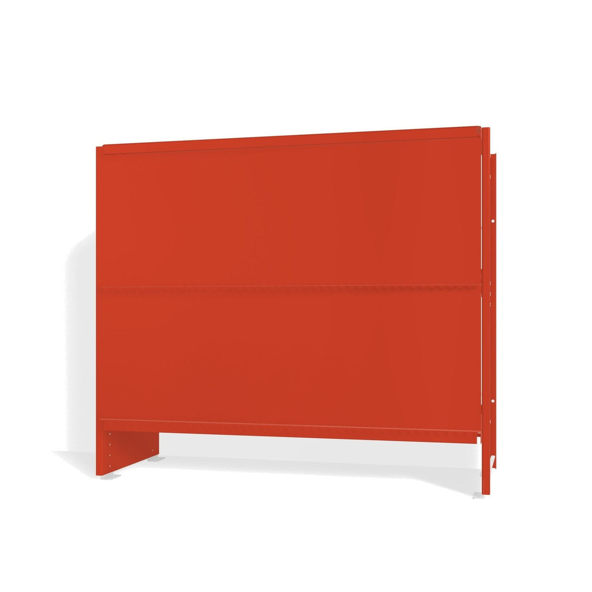 Lehni Aluminium Shelf System Lowboard, with slide-in doors - Vermilion - Lehni