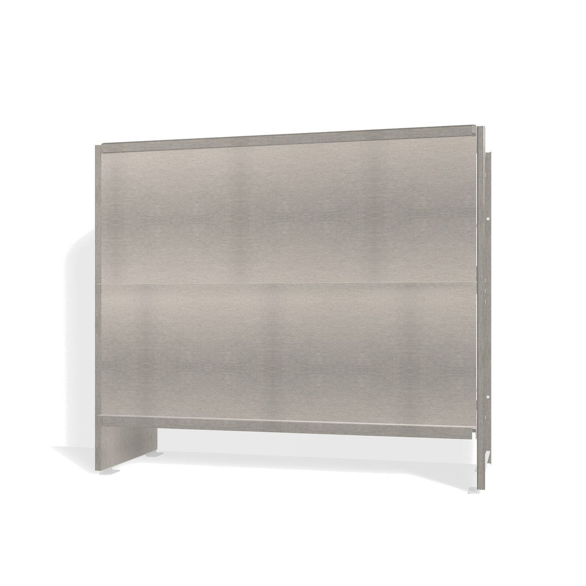 Lehni Aluminium Shelf System Lowboard, with slide-in doors - Brushed Aluminum - Lehni