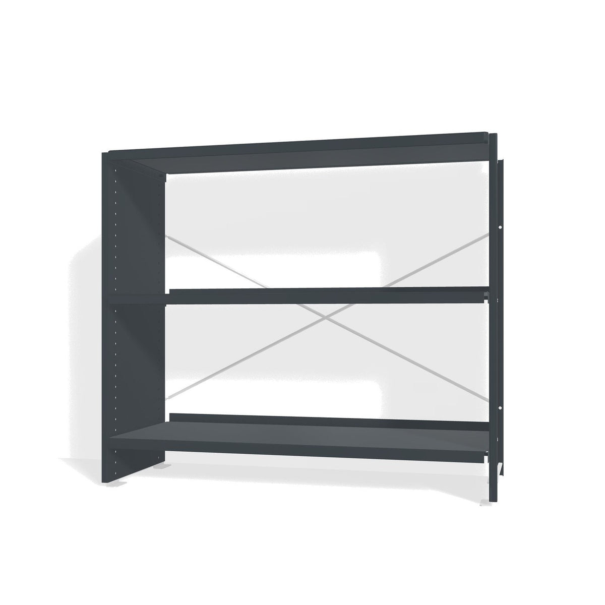 Lehni Aluminium Shelf System Lowboard, open - Anthracite - Lehni