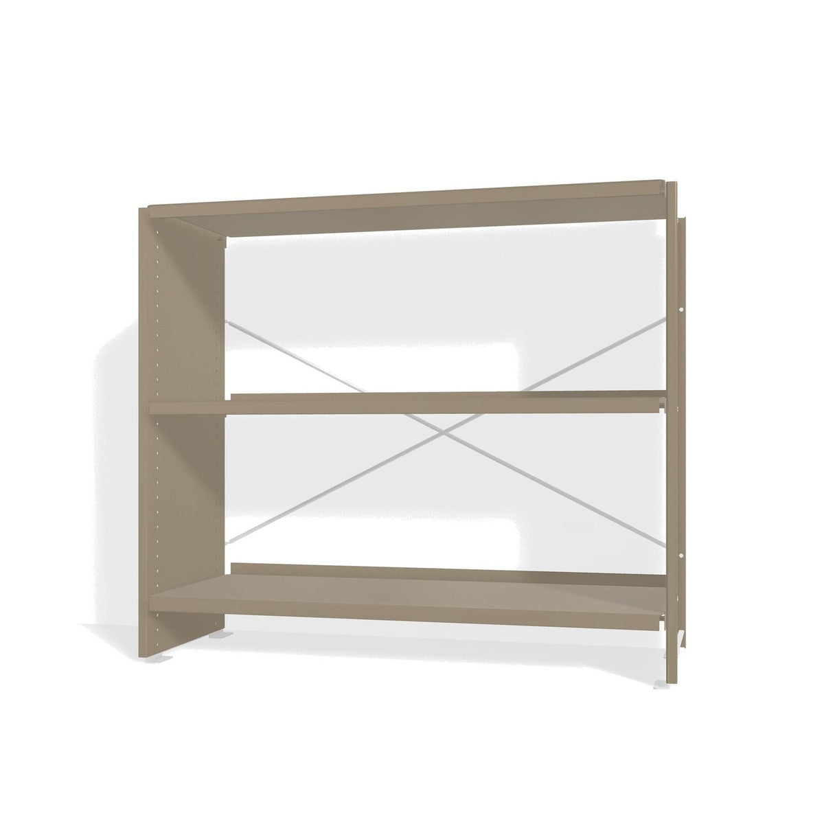 Lehni Aluminium Shelf System Lowboard, open - Pearl Beige - Lehni