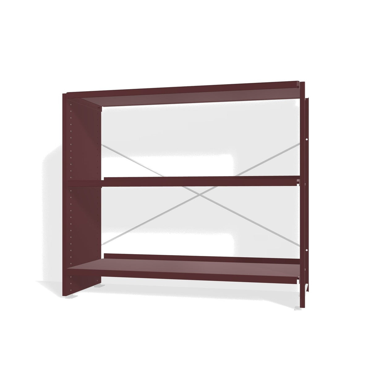 Lehni Aluminium Shelf System Lowboard, open - Black Red - Lehni
