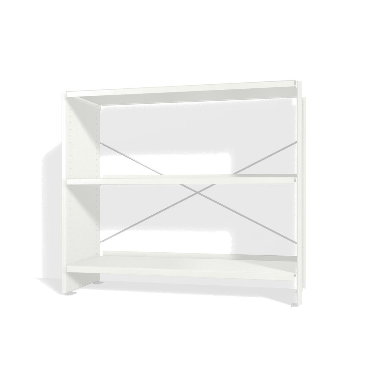Lehni Aluminium Shelf System Lowboard, open - Signal White - Lehni