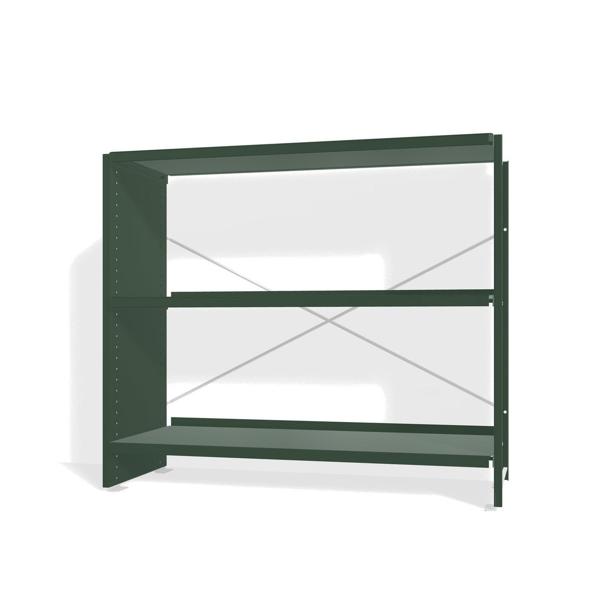 Lehni Aluminium Shelf System Lowboard, open - Fir Green - Lehni