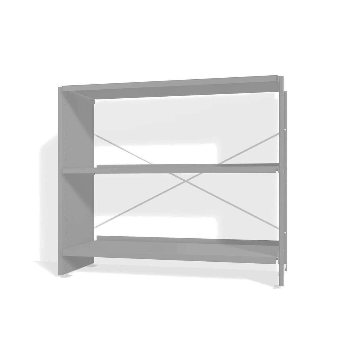Lehni Aluminium Shelf System Lowboard, open - White Aluminum - Lehni