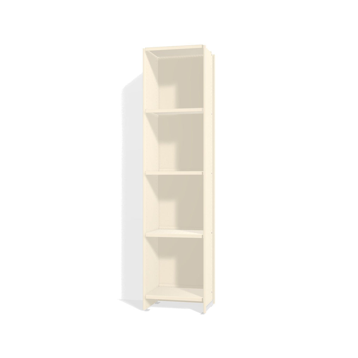 Lehni Aluminium Shelf System Narrow Shelf, with back panel - Pearl White - Lehni