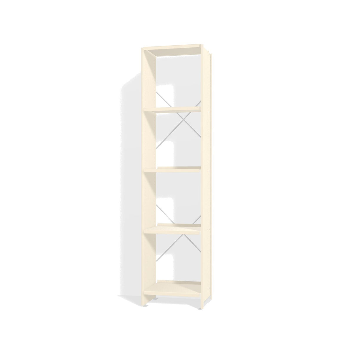 Lehni Aluminium Shelf System Narrow Shelf, open - Pearl White - Lehni