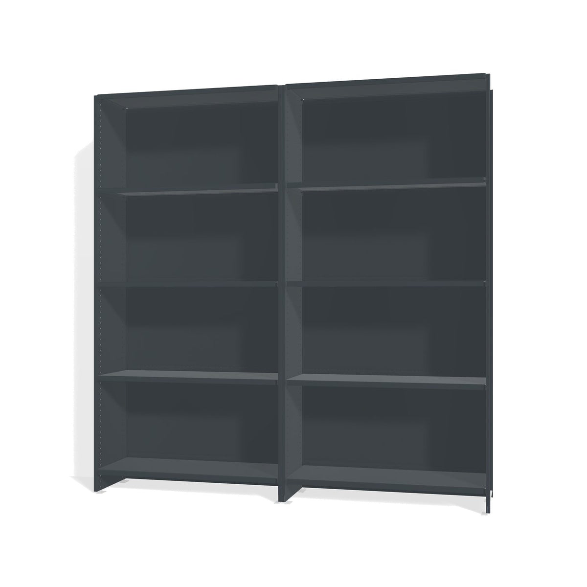 Lehni Aluminium Shelf System Shelf Wall, with back panels - Anthracite - Lehni
