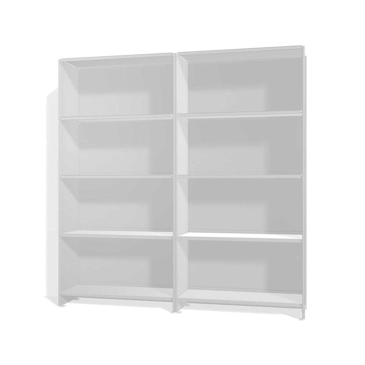 Lehni Aluminium Shelf System Shelf Wall, with back panels - Colorless Anodized - Lehni