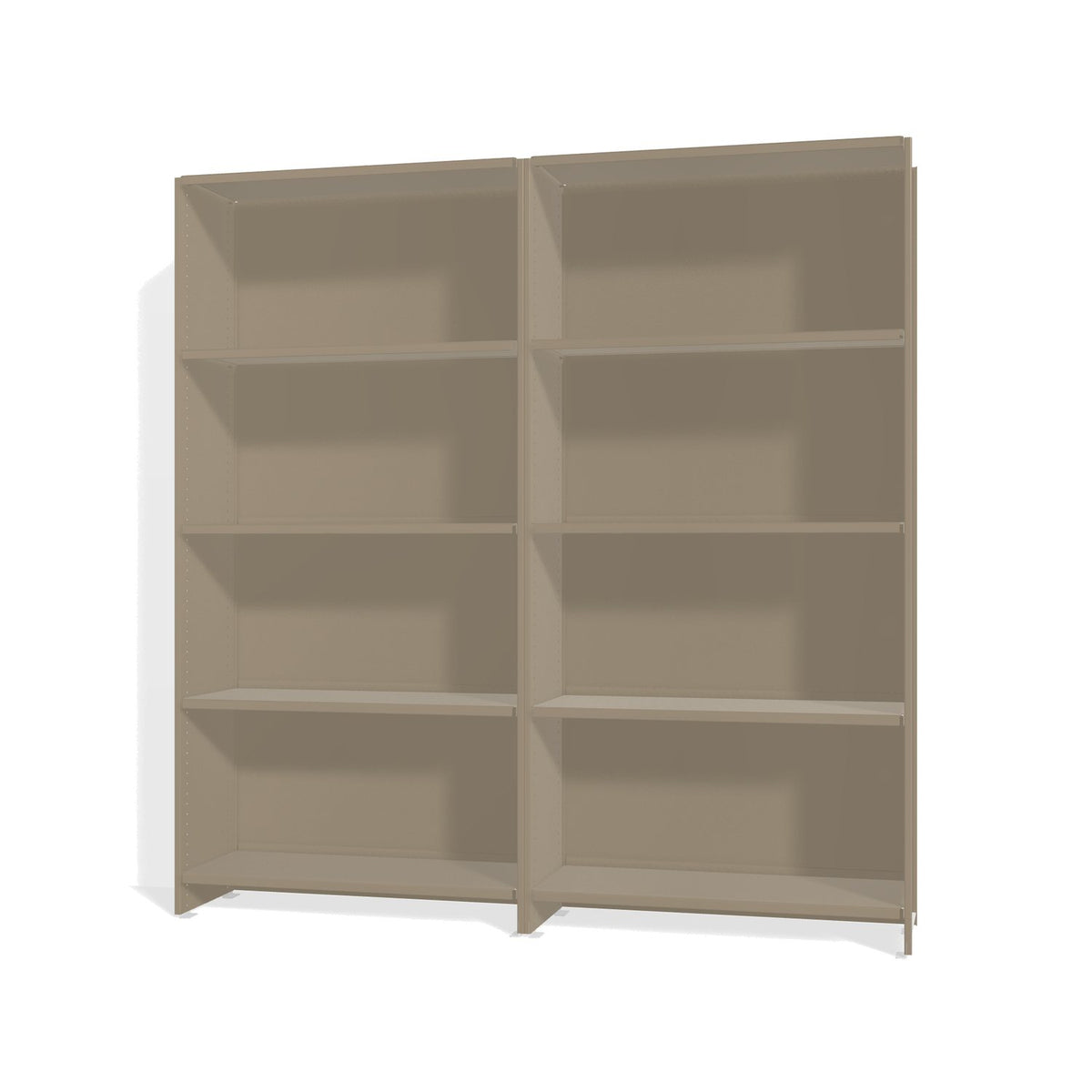 Lehni Aluminium Shelf System Shelf Wall, with back panels - Pearl Beige - Lehni