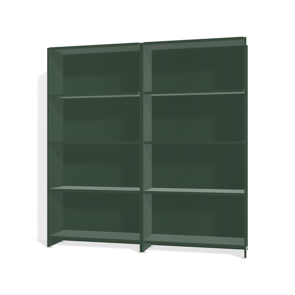 Lehni Aluminium Shelf System Shelf Wall, with back panels - Fir Green - Lehni