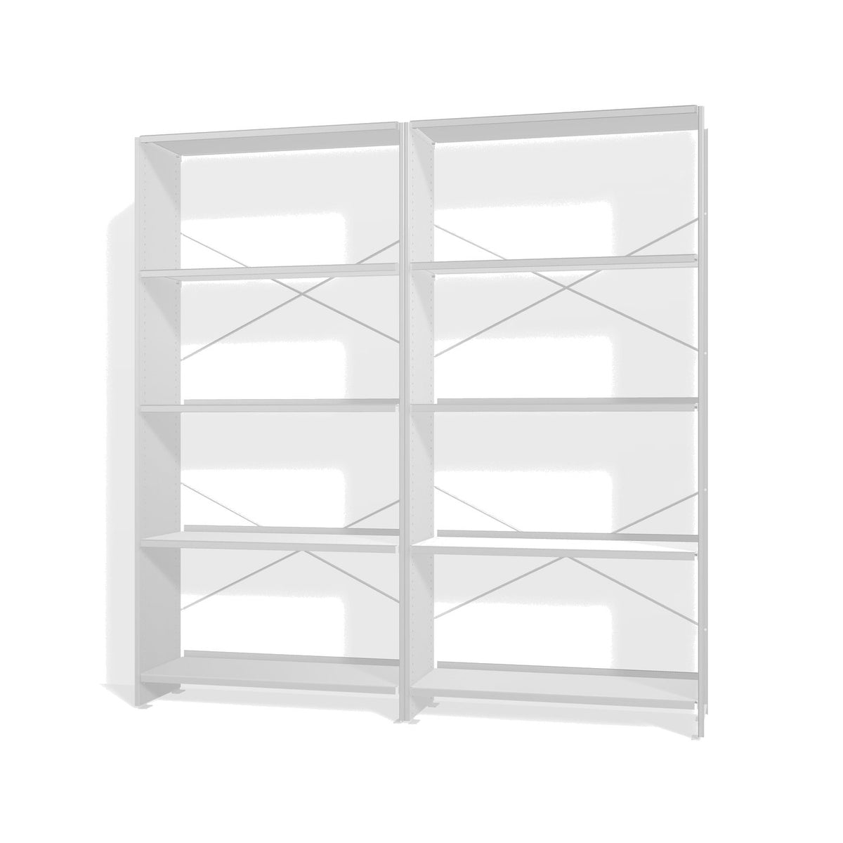 Lehni Aluminium Shelf System Shelf Wall, open - Colorless Anodized - Lehni