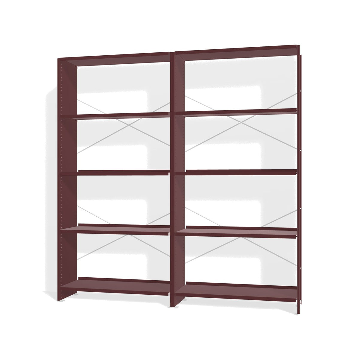 Lehni Aluminium Shelf System Shelf Wall, open - Black Red - Lehni