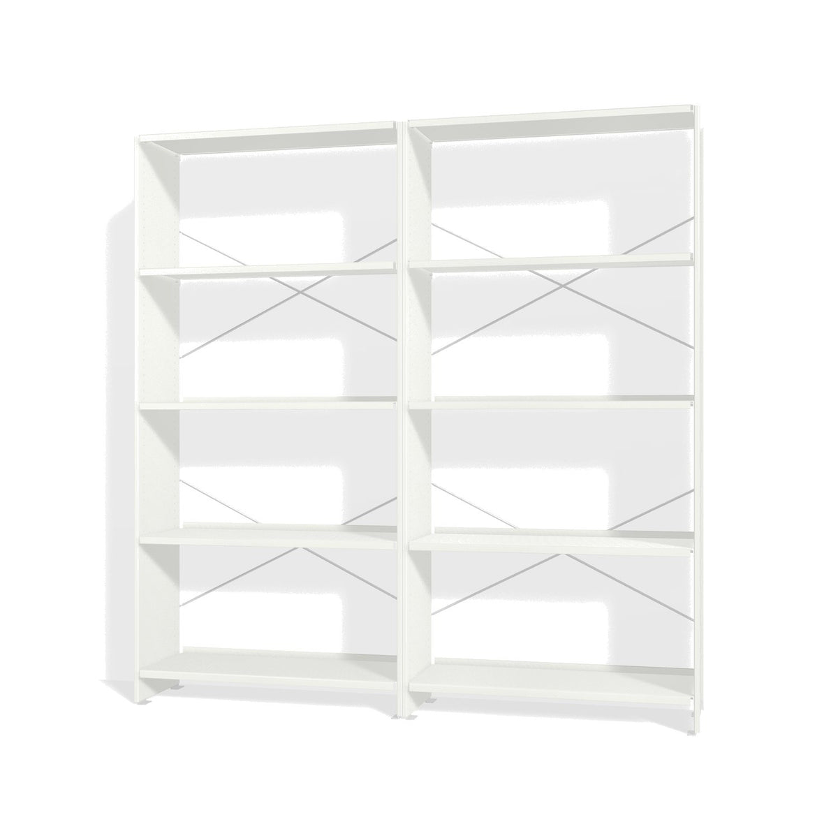 Lehni Aluminium Shelf System Shelf Wall, open - Signal White - Lehni