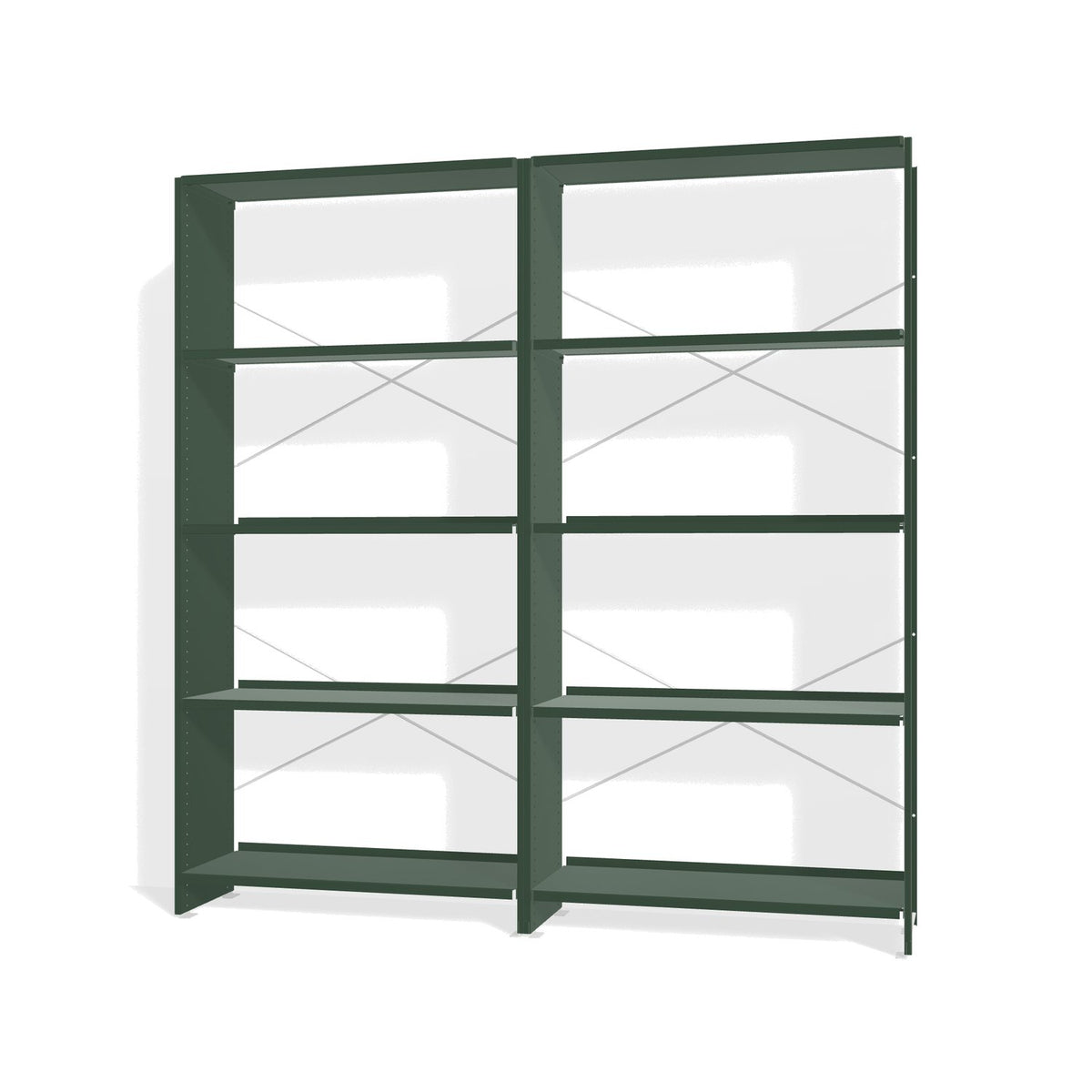 Lehni Aluminium Shelf System Shelf Wall, open - Fir Green - Lehni