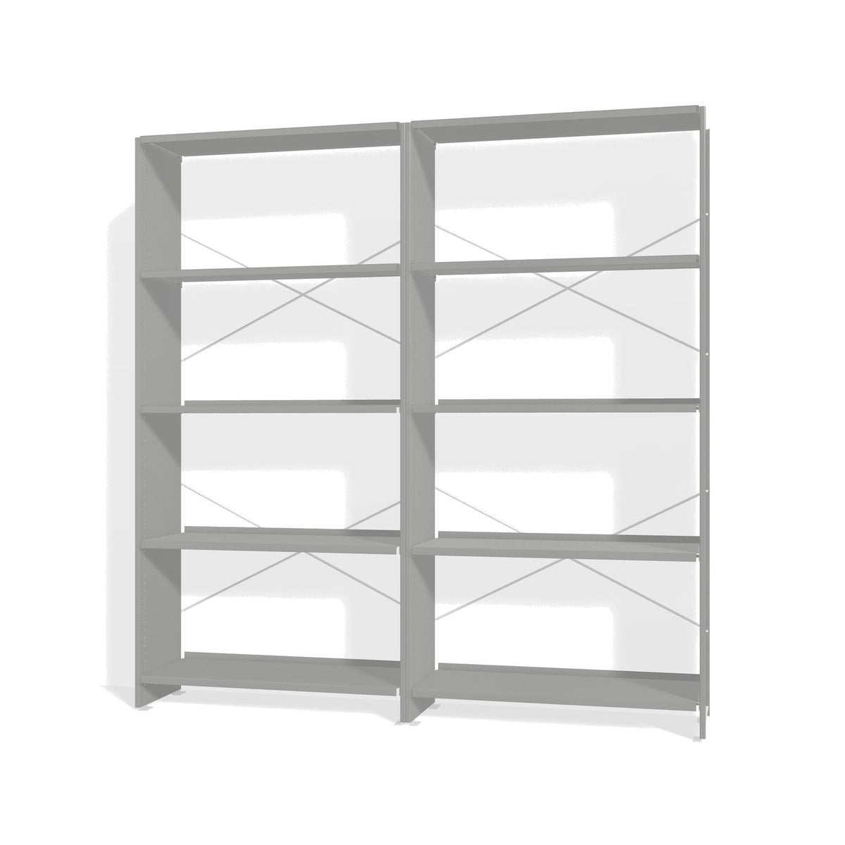 Lehni Aluminium Shelf System Shelf Wall, open - White Aluminum - Lehni