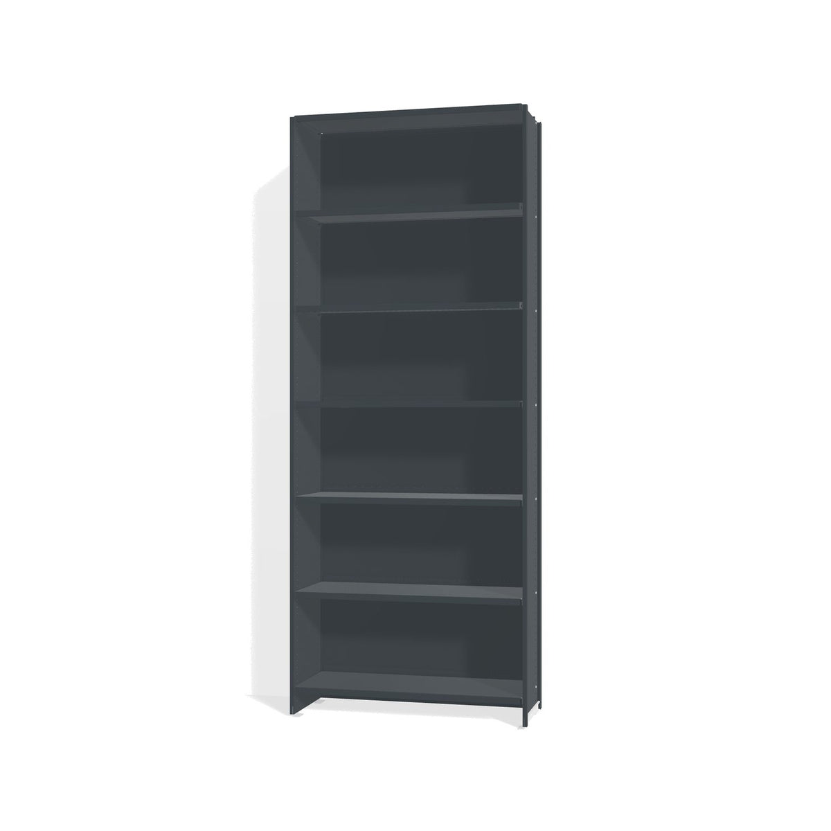 Lehni Aluminium Shelf System Tall Shelf, with back panel - Anthracite - Lehni