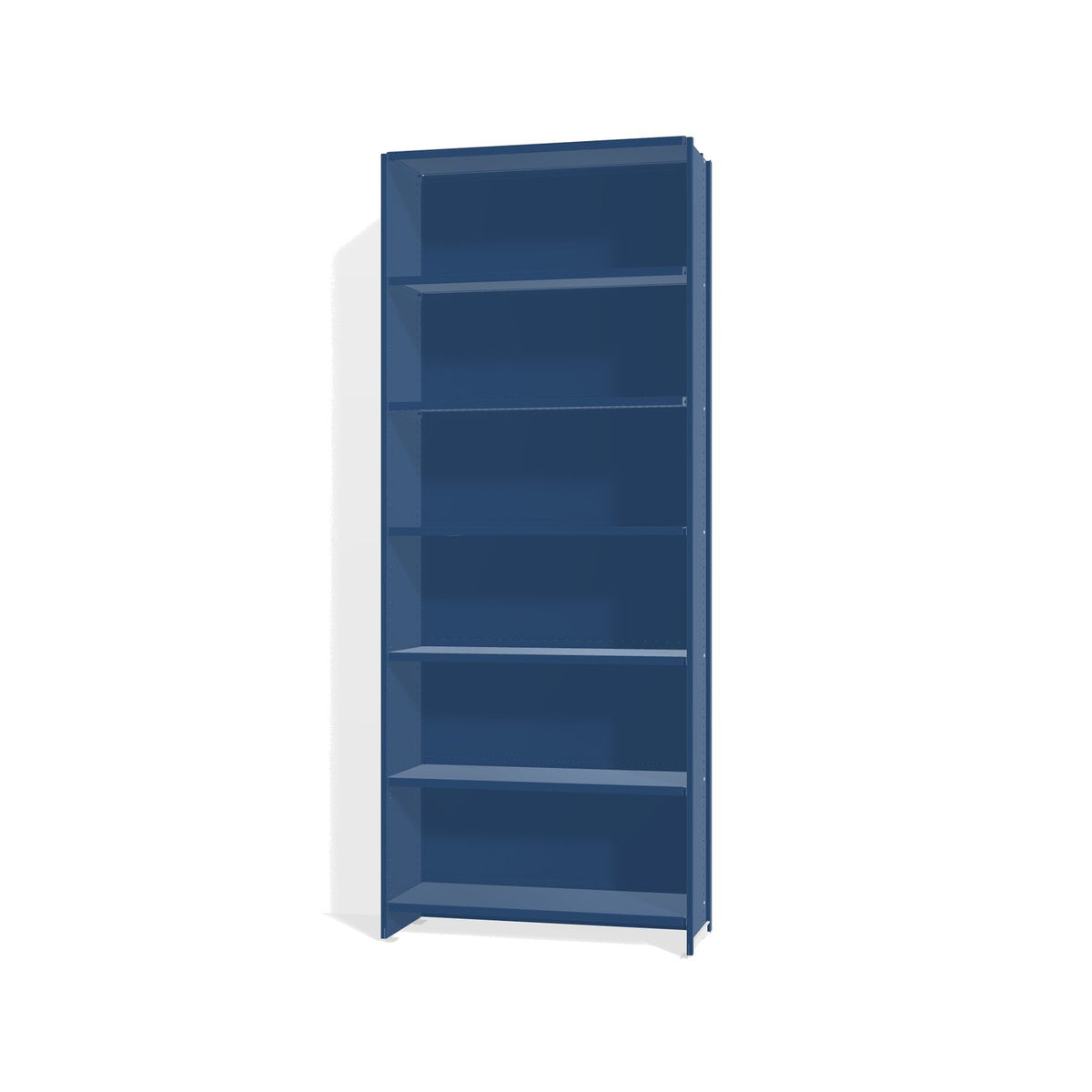 Lehni Aluminium Shelf System Tall Shelf, with back panel - Lehni Blue - Lehni
