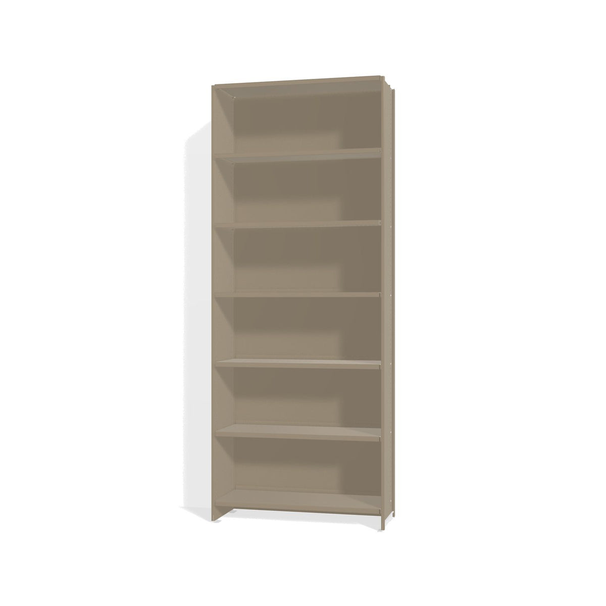Lehni Aluminium Shelf System Tall Shelf, with back panel - Pearl Beige - Lehni