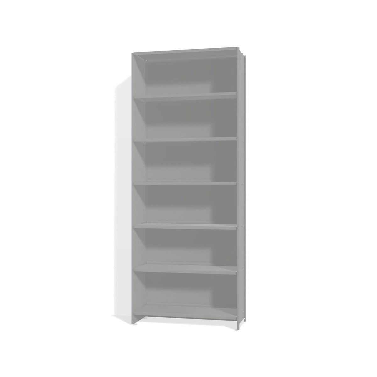Lehni Aluminium Shelf System Tall Shelf, with back panel - White Aluminum - Lehni
