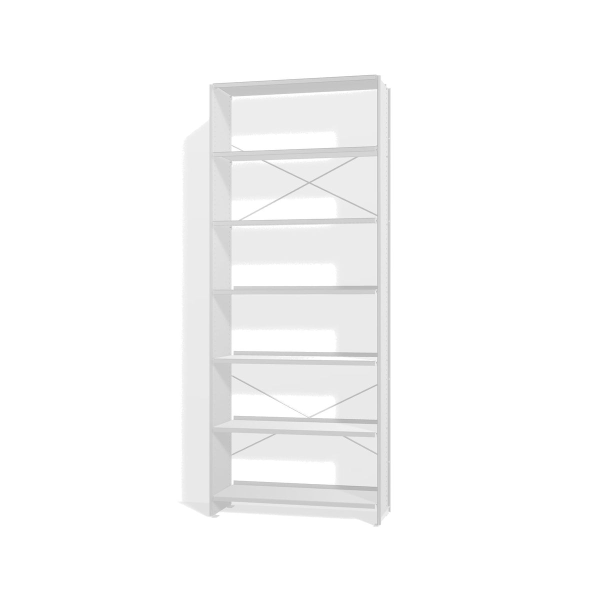 Lehni Aluminium Shelf System Tall Shelf, open - Colorless Anodized - Lehni