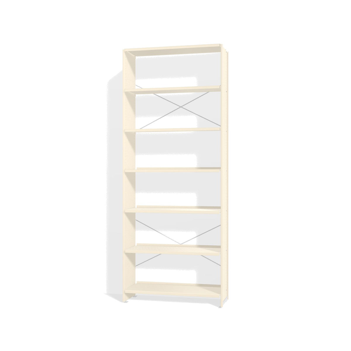 Lehni Aluminium Shelf System Tall Shelf, open - Pearl White - Lehni