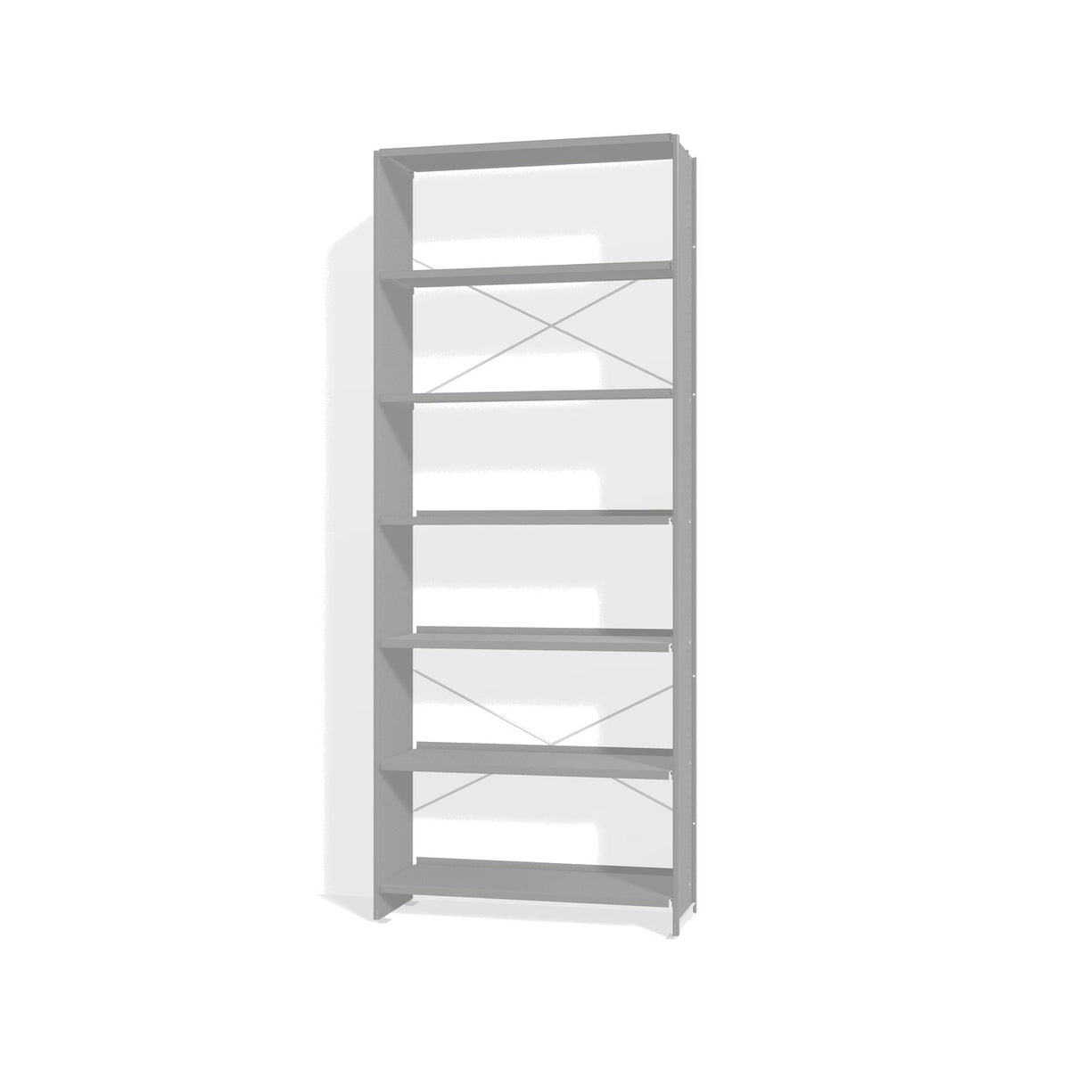 Lehni Aluminium Shelf System Tall Shelf, open - White Aluminum - Lehni